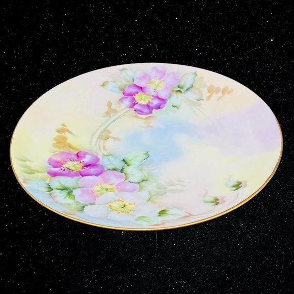Vintage Imperial PSL Empire China Purple Floral Gold Trim Plate 7.5”D - Picture 4 of 8